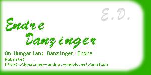 endre danzinger business card
